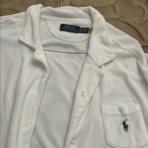 Polo by Ralph Lauren White Casual Button Down Shirt with Signature Logo